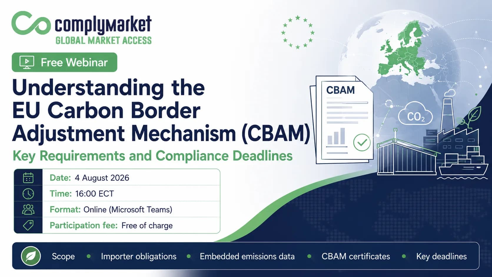 Kostenloses CBAM-Webinar: Pflichten und Fristen