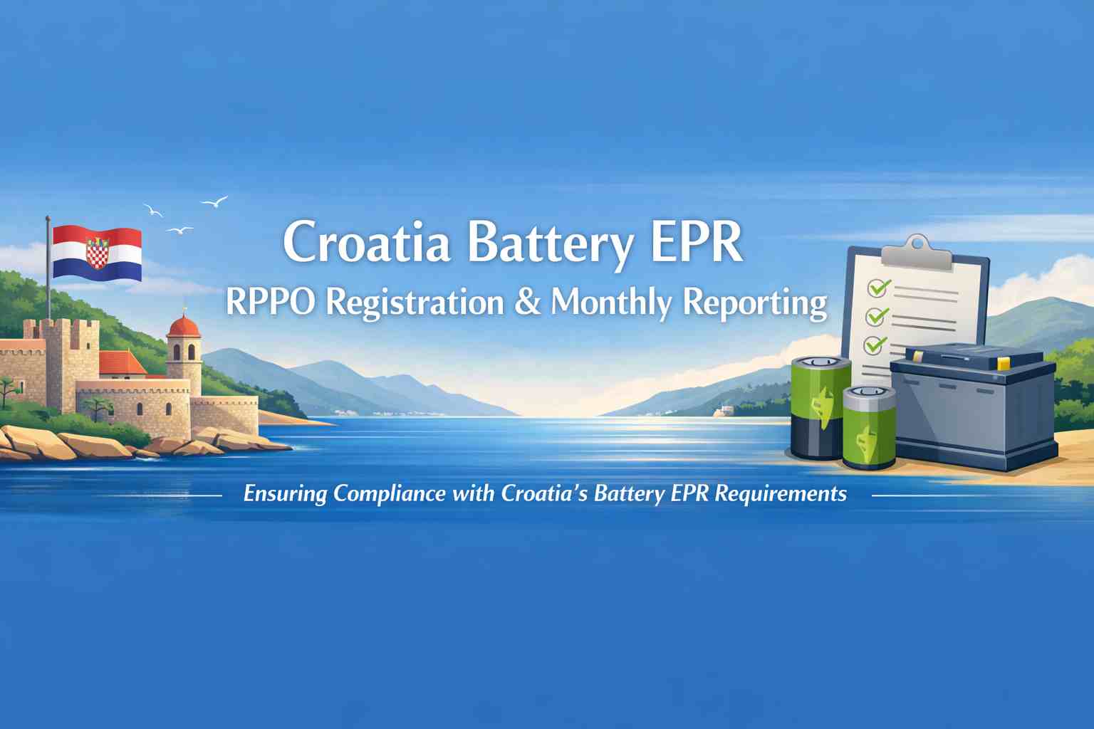 Croatia Battery EPR Compliance: RPPO Registration & Monthly Reporting