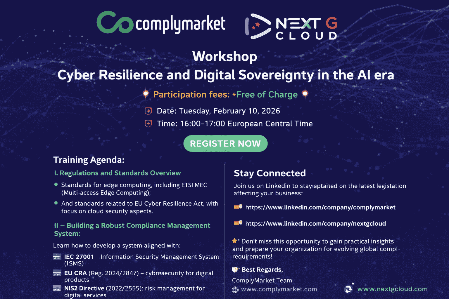 Cyber Resilience & Digital Sovereignty in the AI Era | Online Workshop